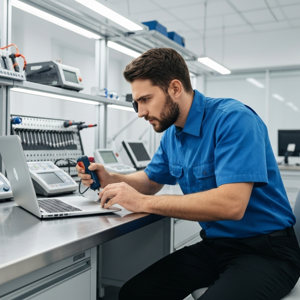 Professional device diagnosis process